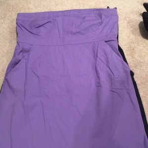 Purple strapless dress WITH POCKETS